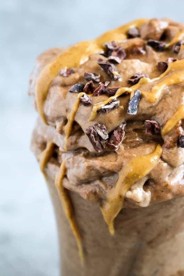 Chocolate Peanut Butter Soft Serve (Nice Cream!) - Unsweetened Caroline-0798