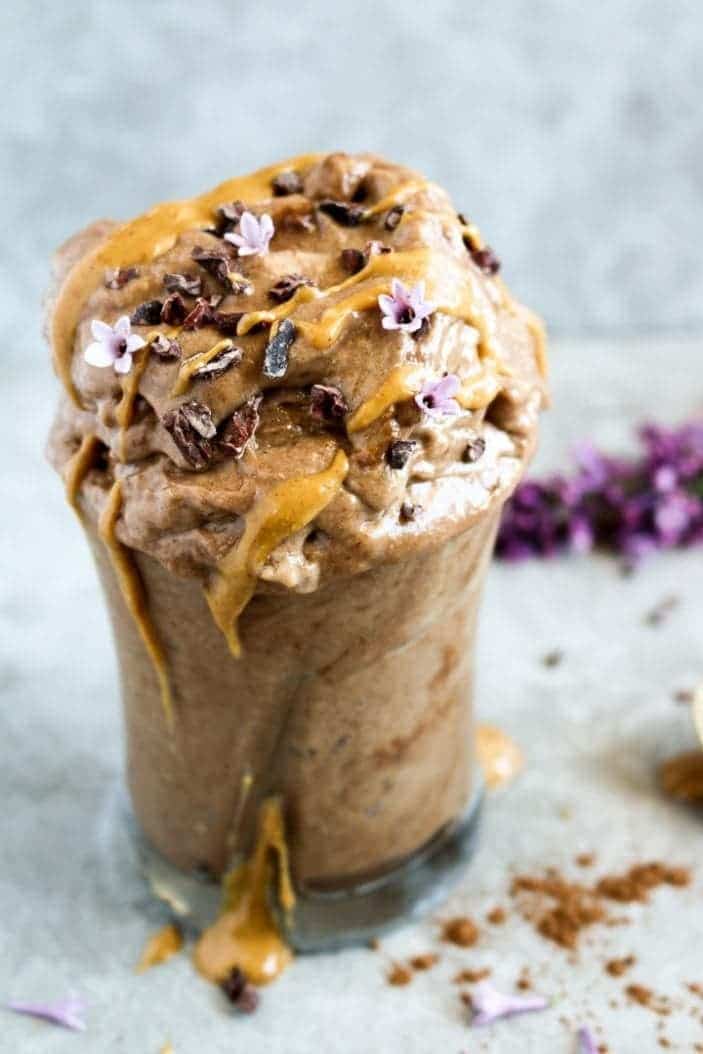 Chocolate Peanut Butter Soft Serve (Nice Cream!) - Unsweetened Caroline-0810