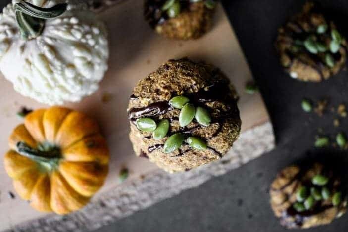 Spelt Oatmeal Pumpkin Cookies (Date-Sweetened!)