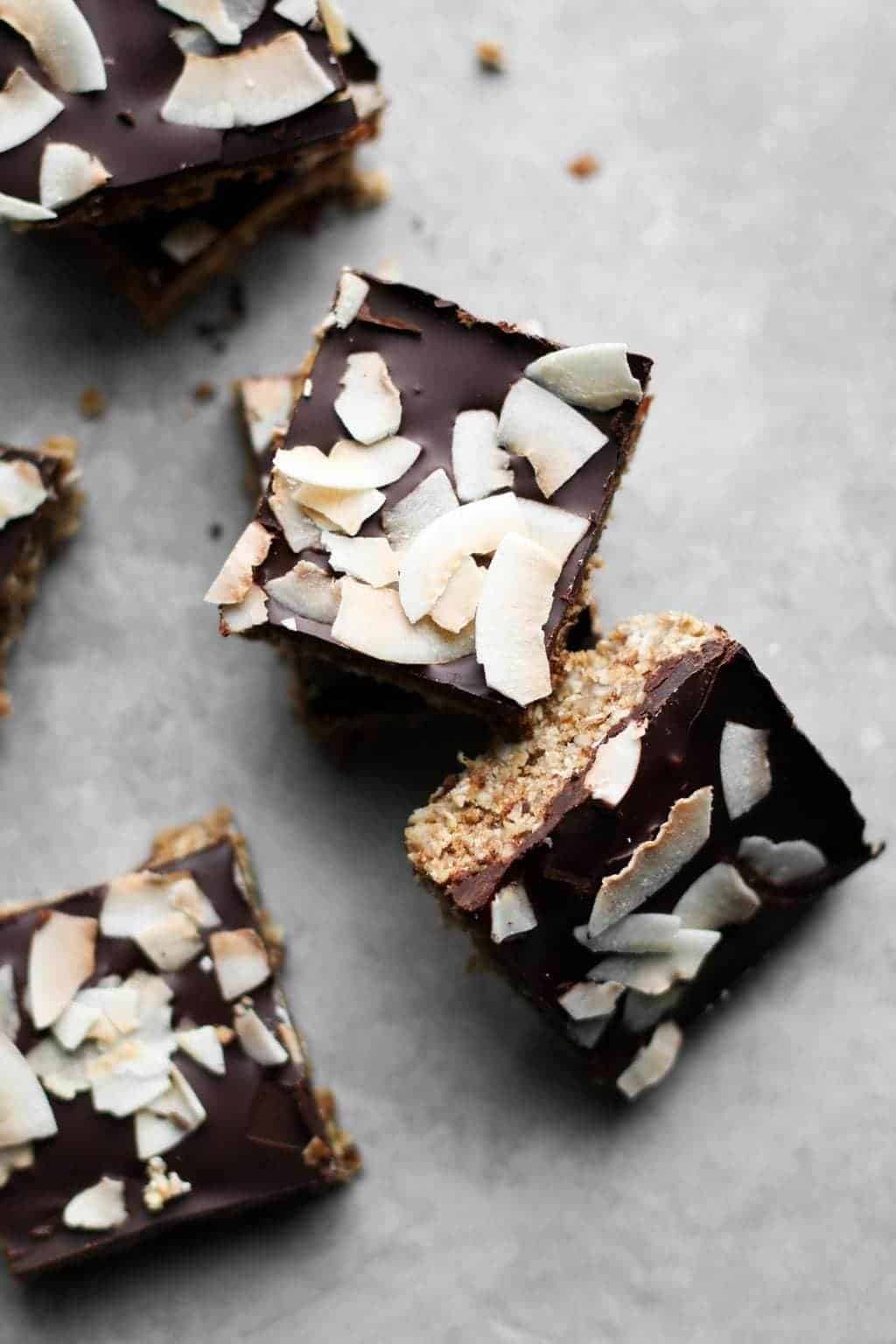 Chocolate Coconut Oat Bars