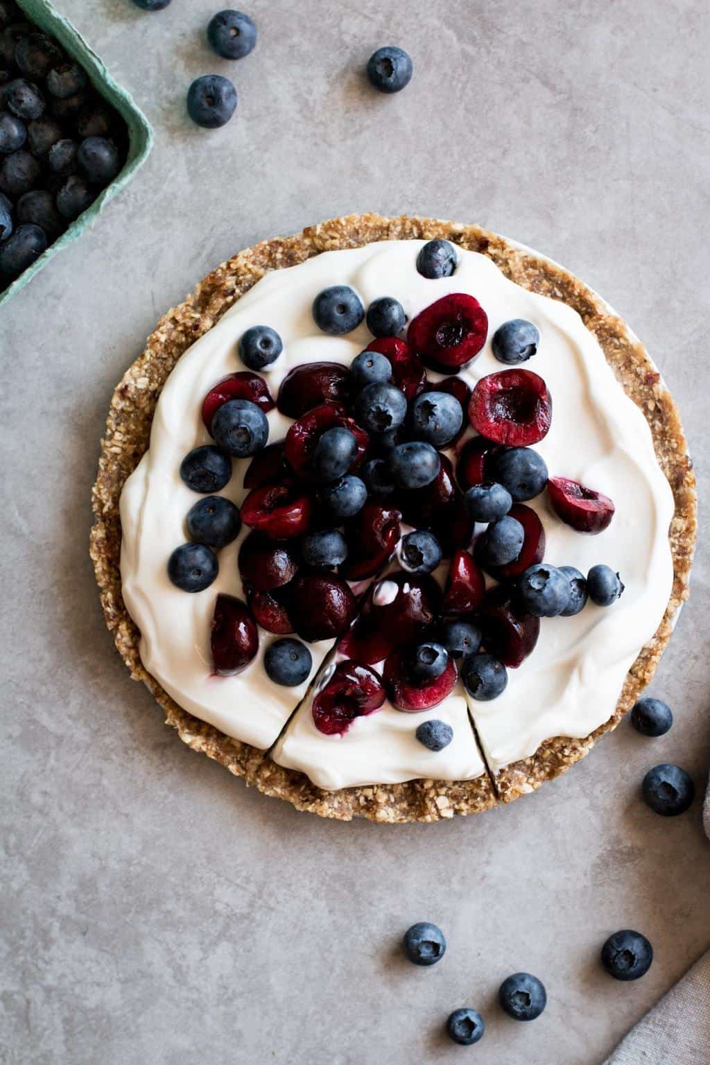 No-Bake Cherry Yogurt Tart