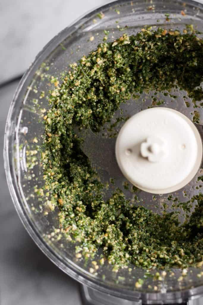 pesto in a food processor
