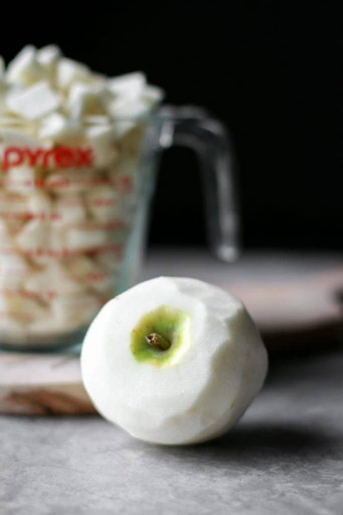 peeled apple