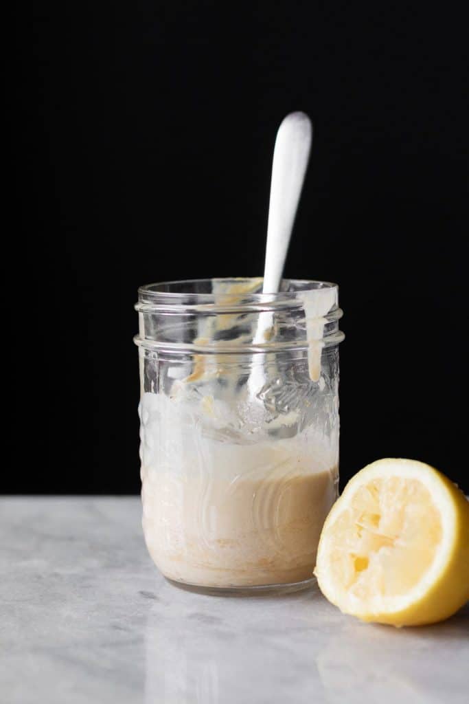 salad dressing with lemon on the side