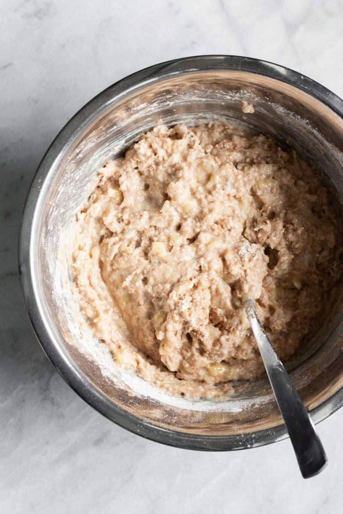 muffin mixture in a bowl