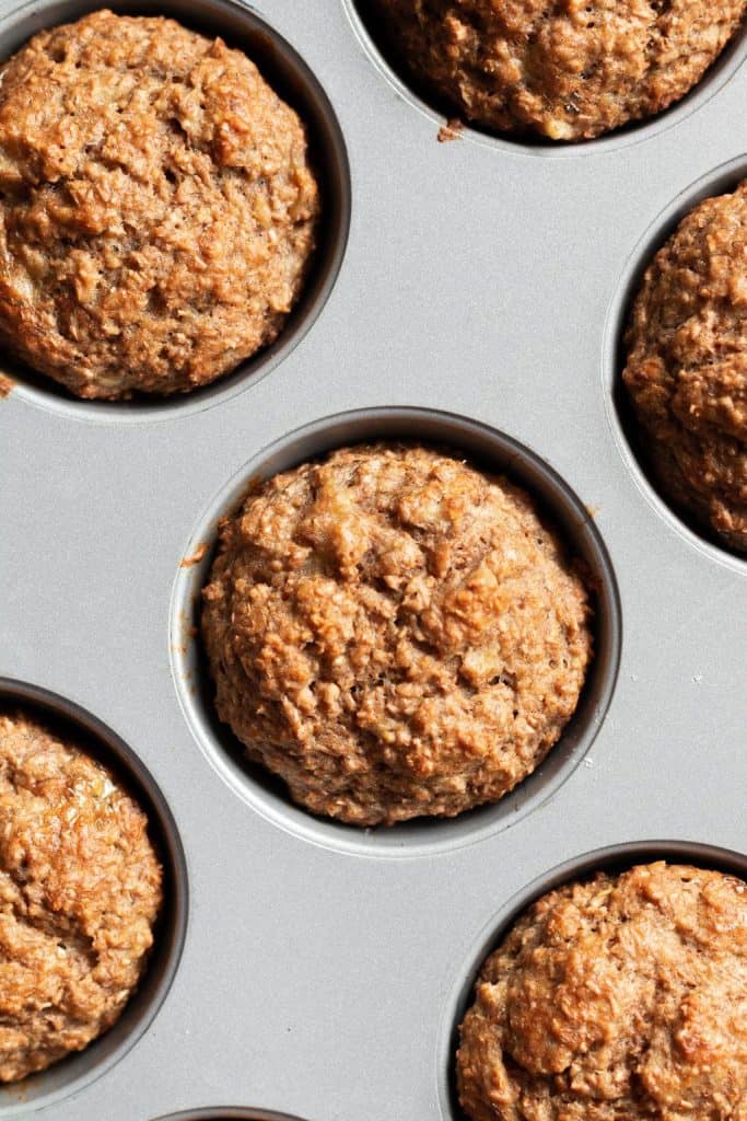 baked muffins in pan