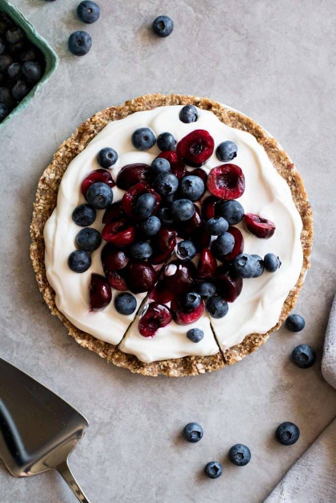 yogurt tart with berries