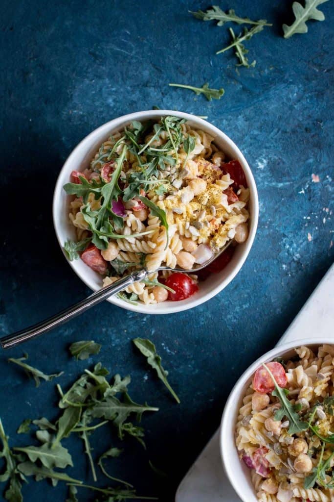 pasta salad in a bowl