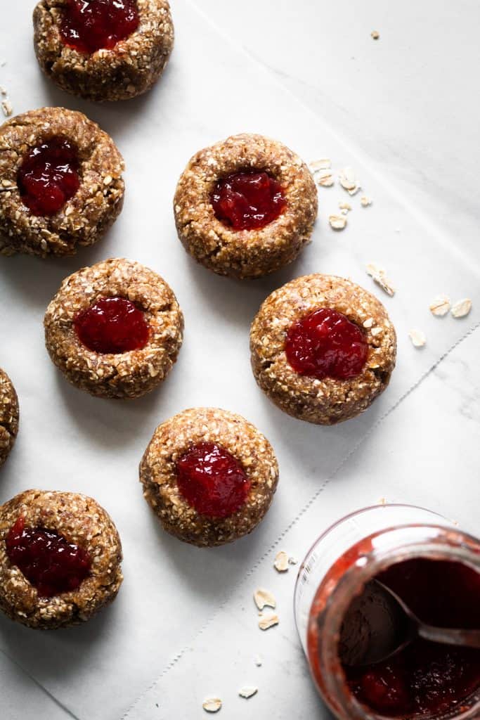 thumbprint cookies from the top