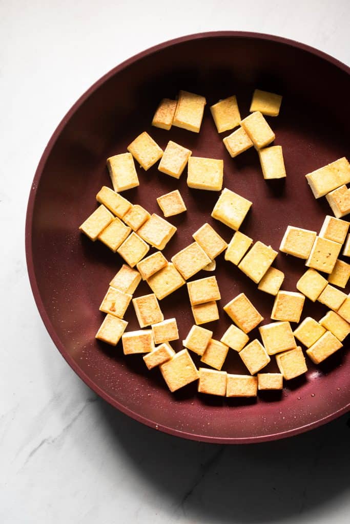 tofu in a skillet