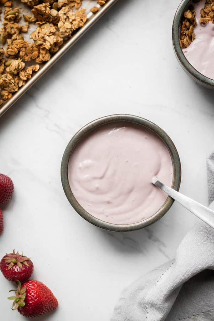 yogurt in a bowl