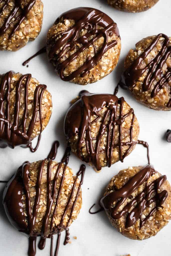 peanut butter cookies with chocolate