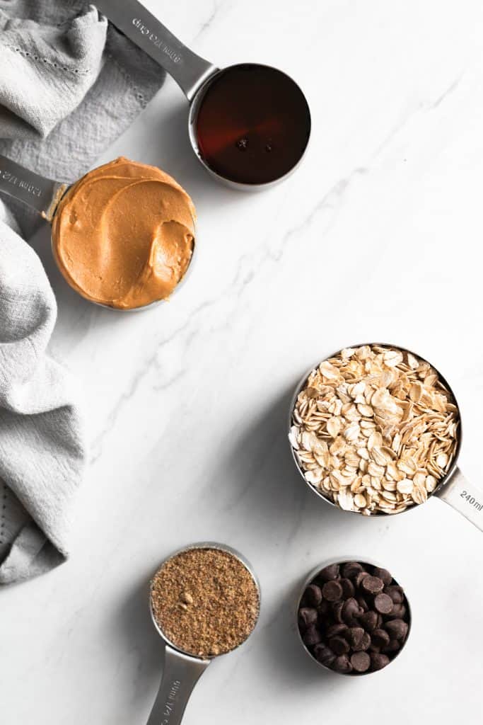 maple, peanut butter, oats, flax and chocolate