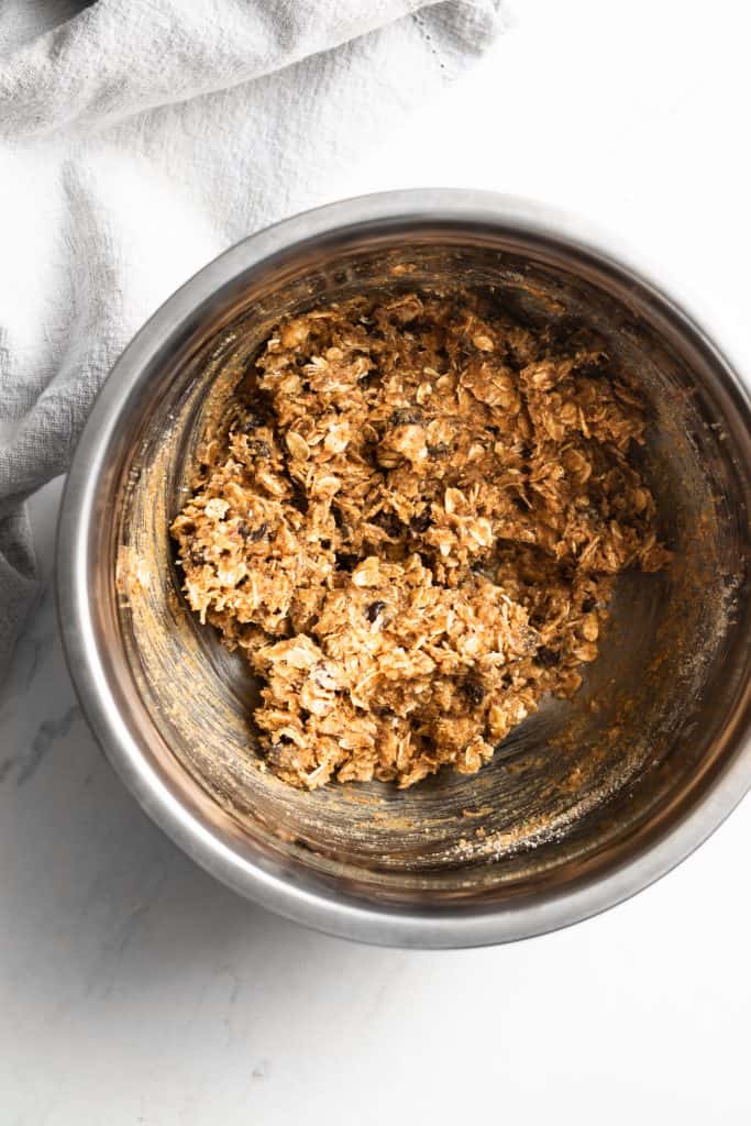 energy bite mixture in a bowl