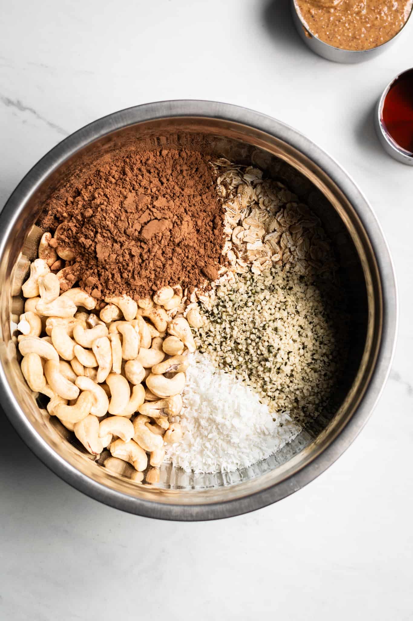 granola ingredients in a bowl