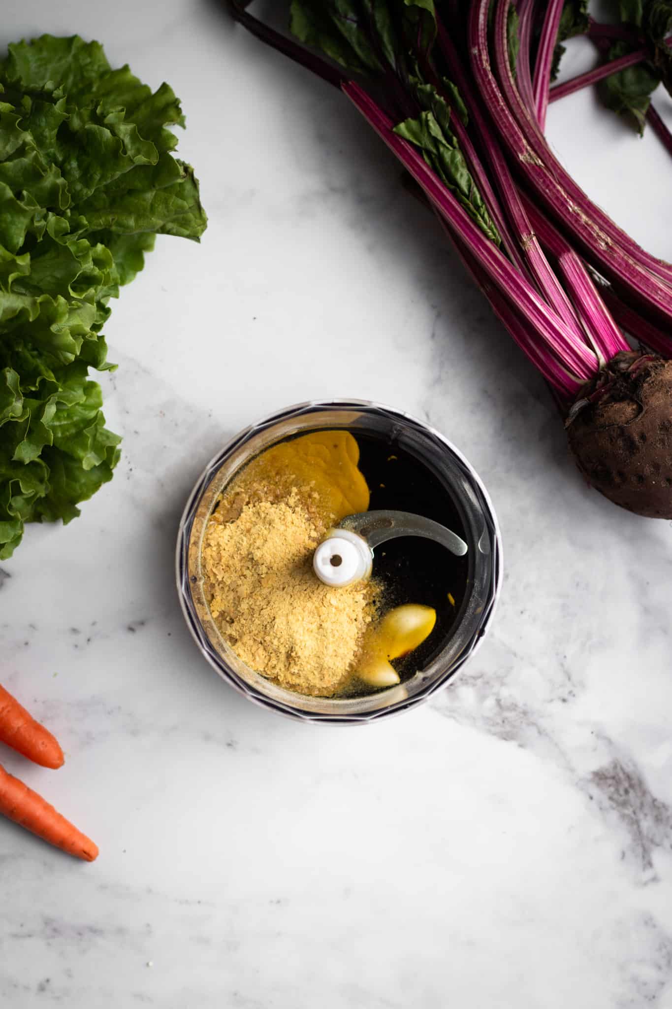 nutritional yeast dressing in a small food processor